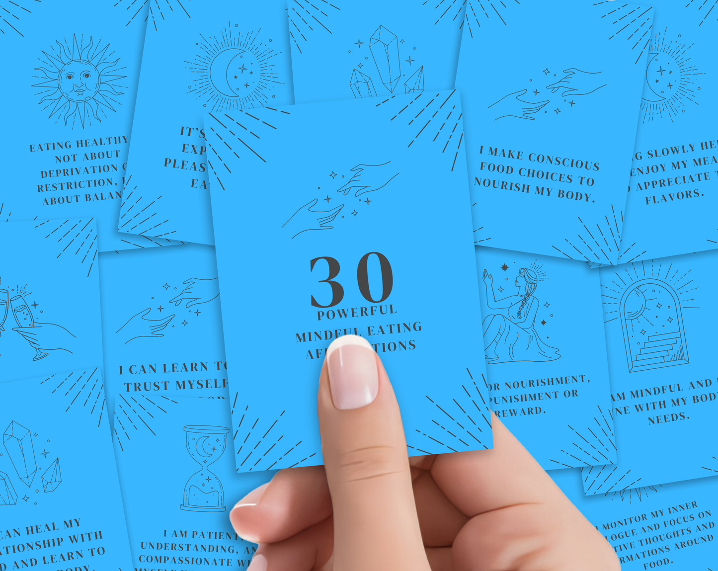 30 Mindful Eating Affirmation Cards