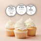 25th Anniversary Cupcake Toppers