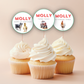 3rd Birthday Cupcake Toppers Girl