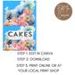4th Birthday Girl Food Labels