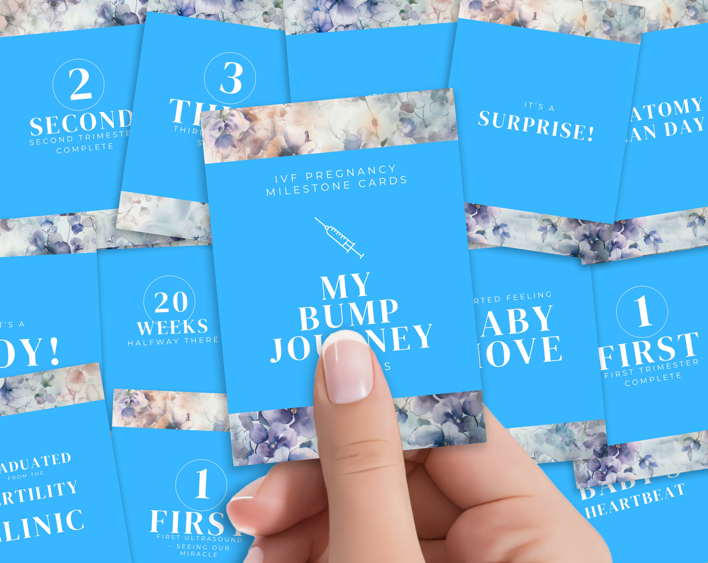 40 IVF Pregnancy Milestone Cards