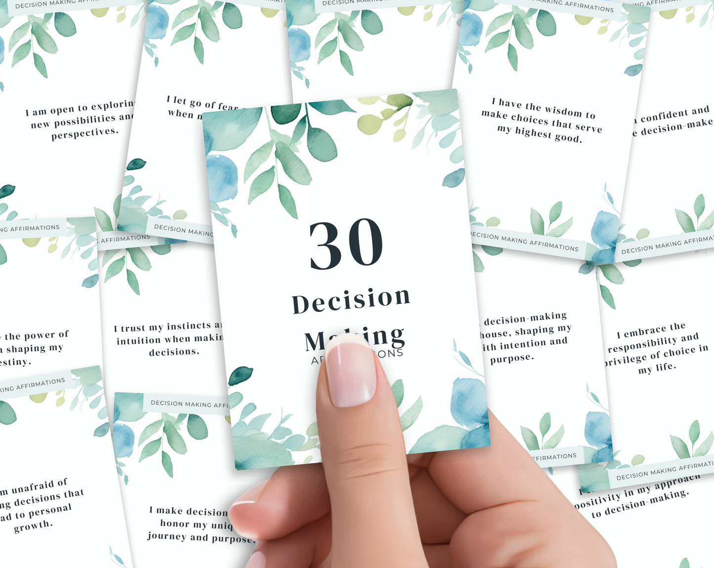 30 Decision Making Affirmation Cards
