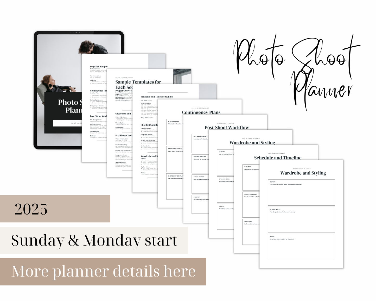 Photo Shoot Planner
