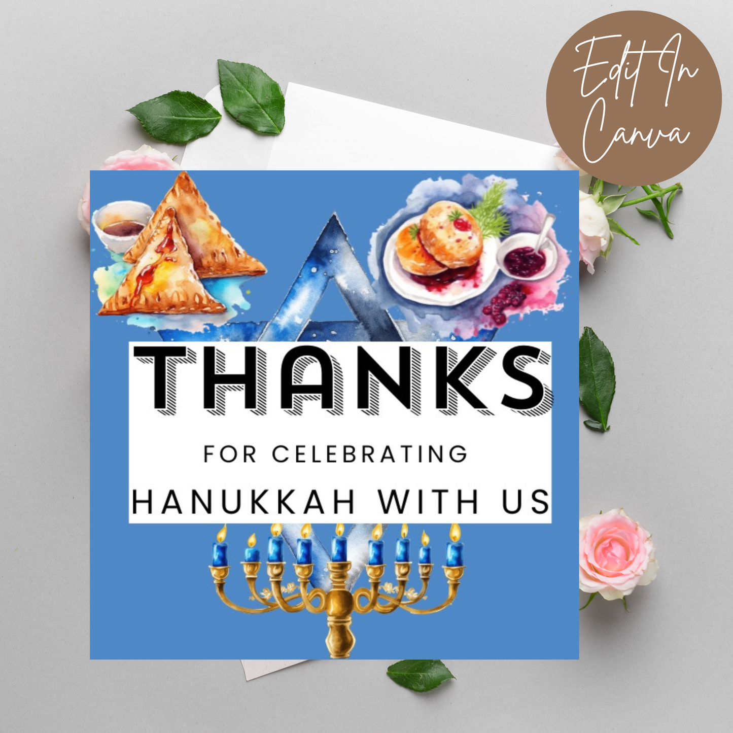 Hanukkah Thank You Tag
