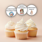 Christmas Party Cupcake Toppers