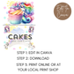 6th Birthday Food Labels