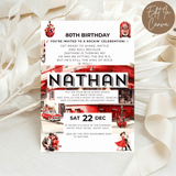 80th Birthday Invitation Male