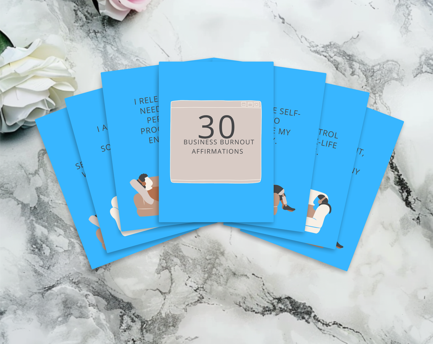 30 Business Burnout Affirmation Cards
