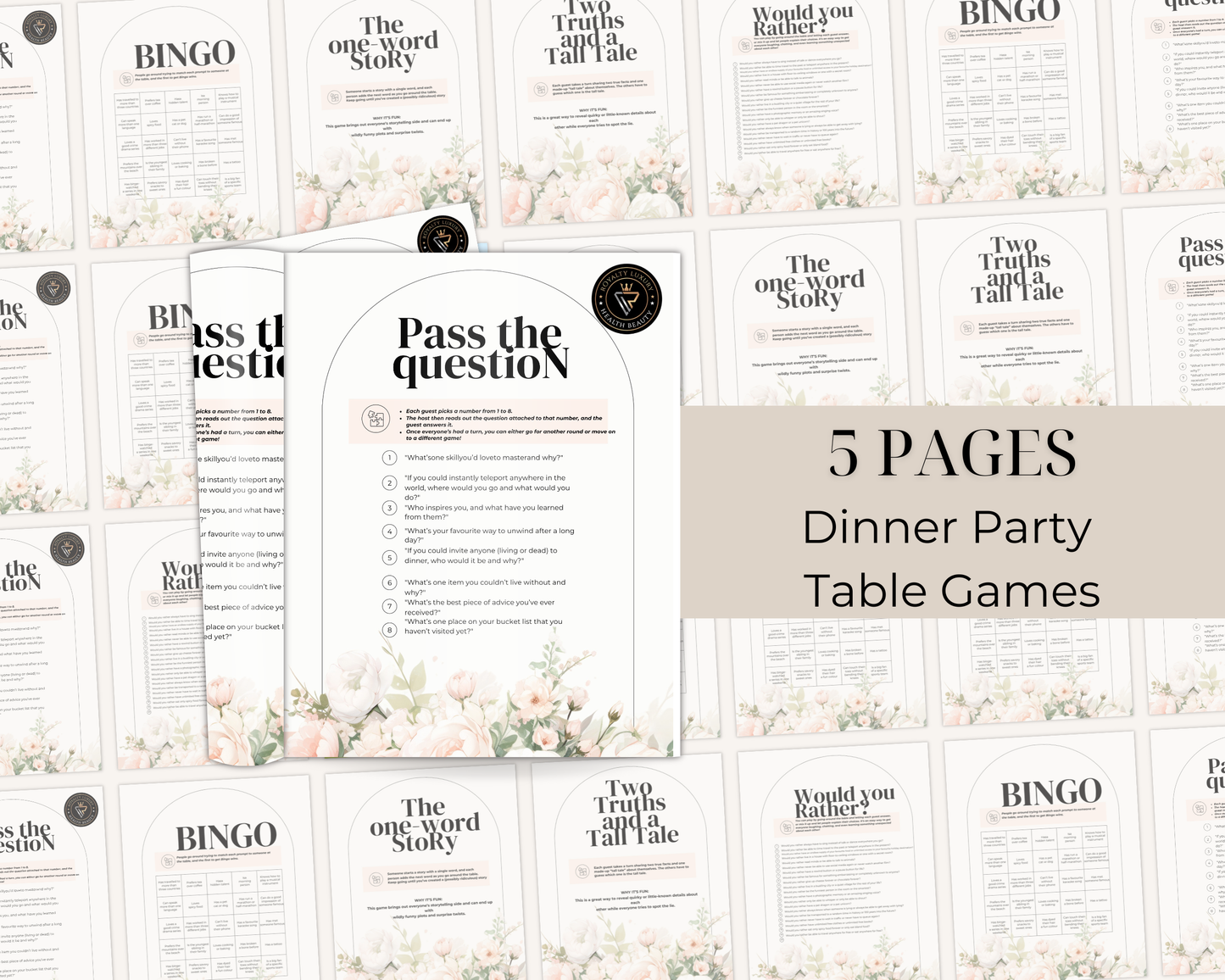 Dinner Party Table Games