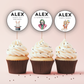 40th Birthday Cupcake Toppers Man