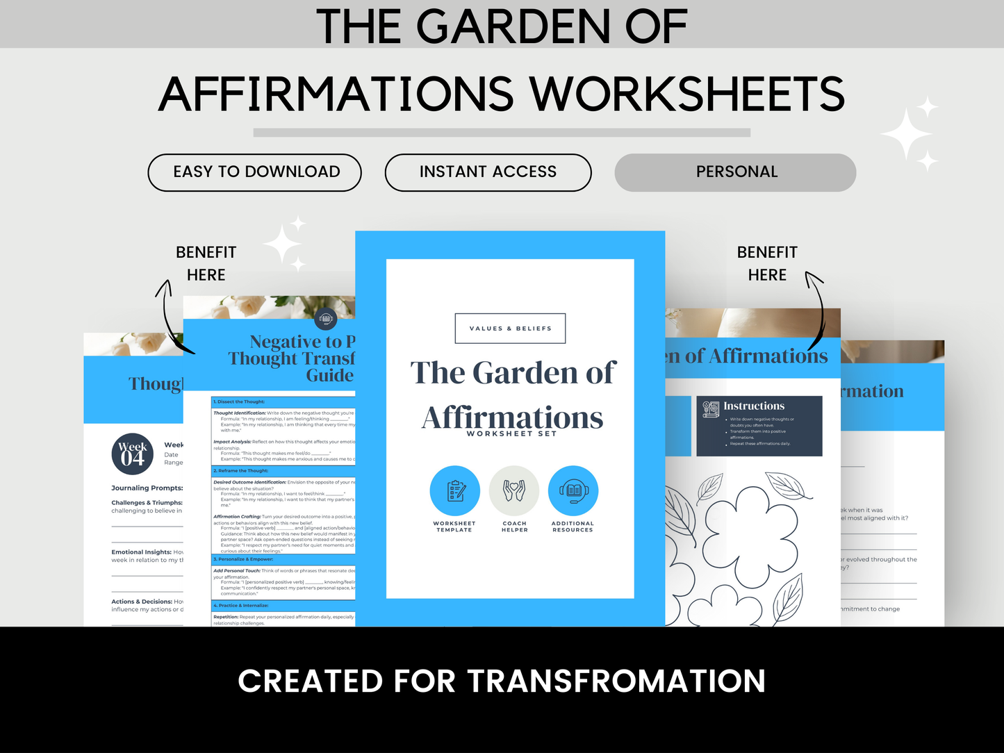 The Garden of Affirmations Worksheets