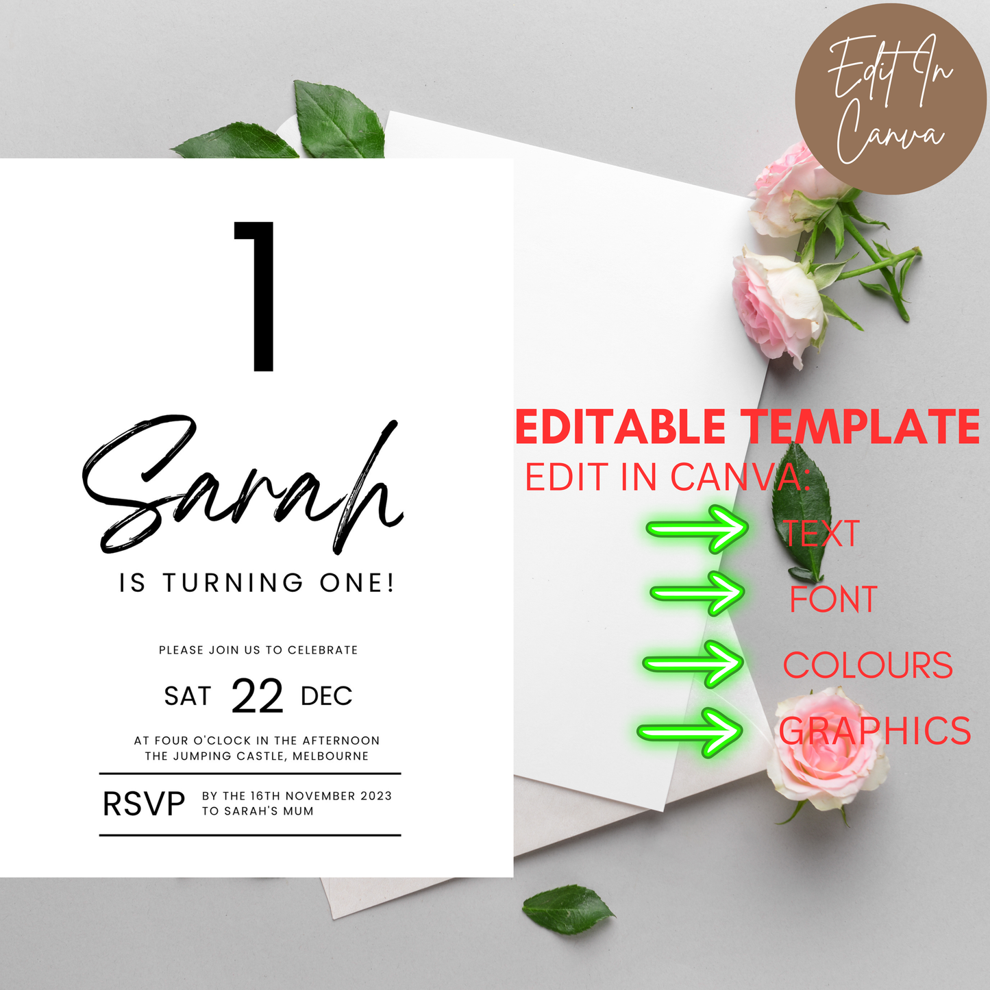 1st Birthday Invitation