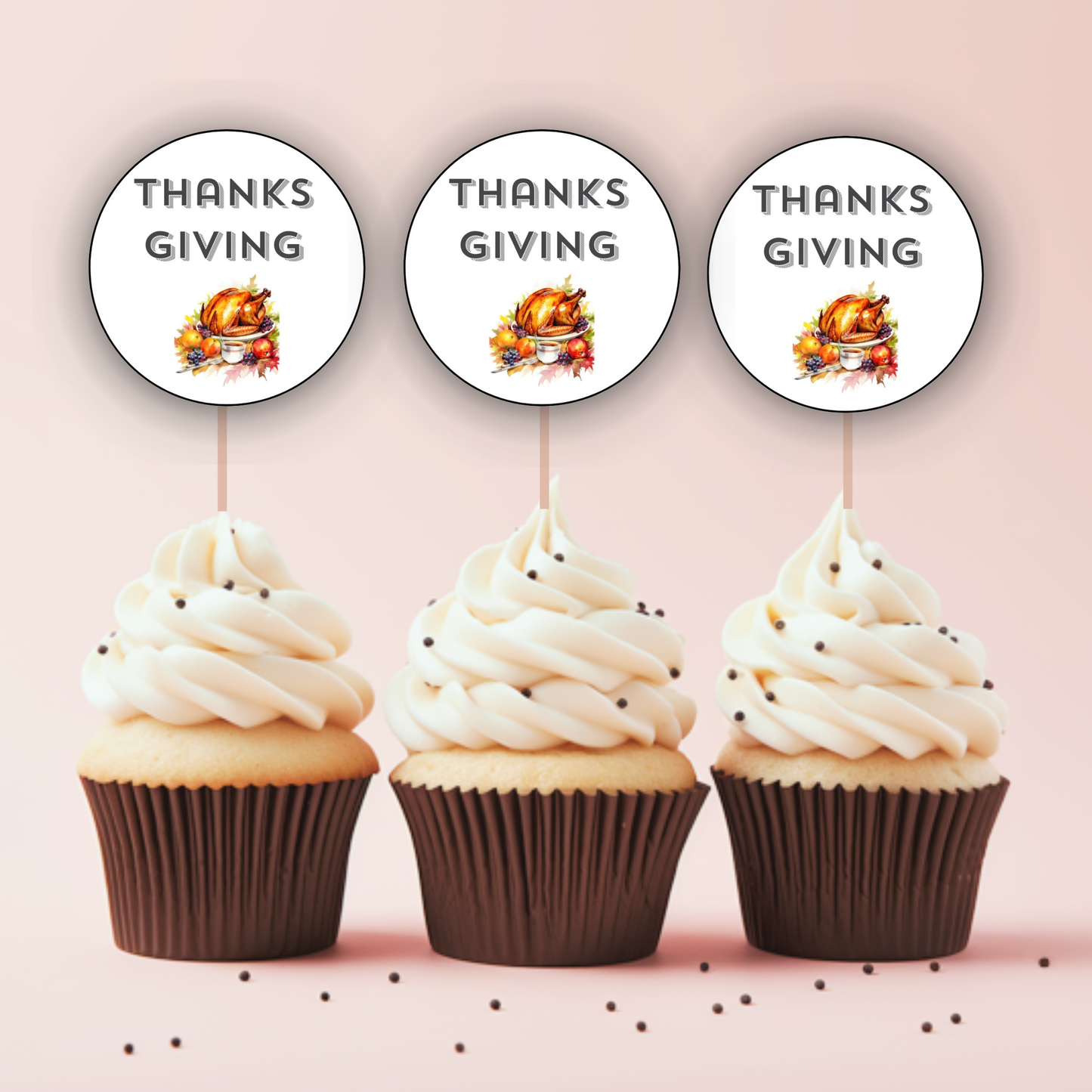 Thanksgiving Cupcake Topper