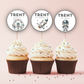 6th Birthday Party Cupcake Toppers Boy