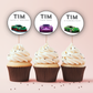 4th Birthday Party Cupcake Toppers Boy