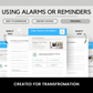 Using Alarms or Reminders