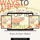 Ways To Save Money