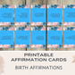 30 Birth Affirmation Cards