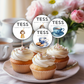 7th Birthday Cupcake Toppers Girl