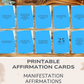 25 Manifestation Affirmation Cards