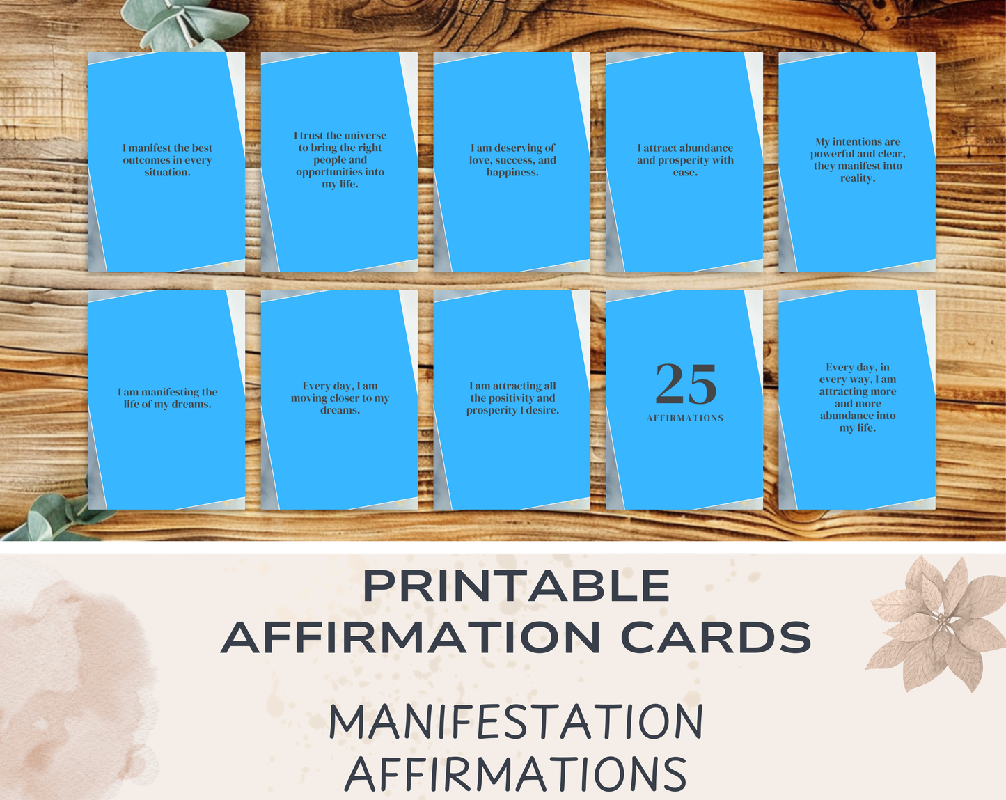 25 Manifestation Affirmation Cards
