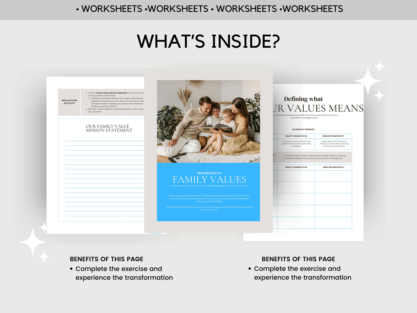 Family Values Worksheet