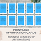 30 Business Leadership Affirmation Cards