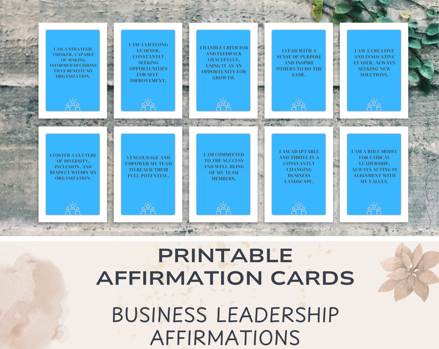30 Business Leadership Affirmation Cards