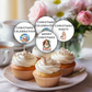 Christmas Party Cupcake Toppers
