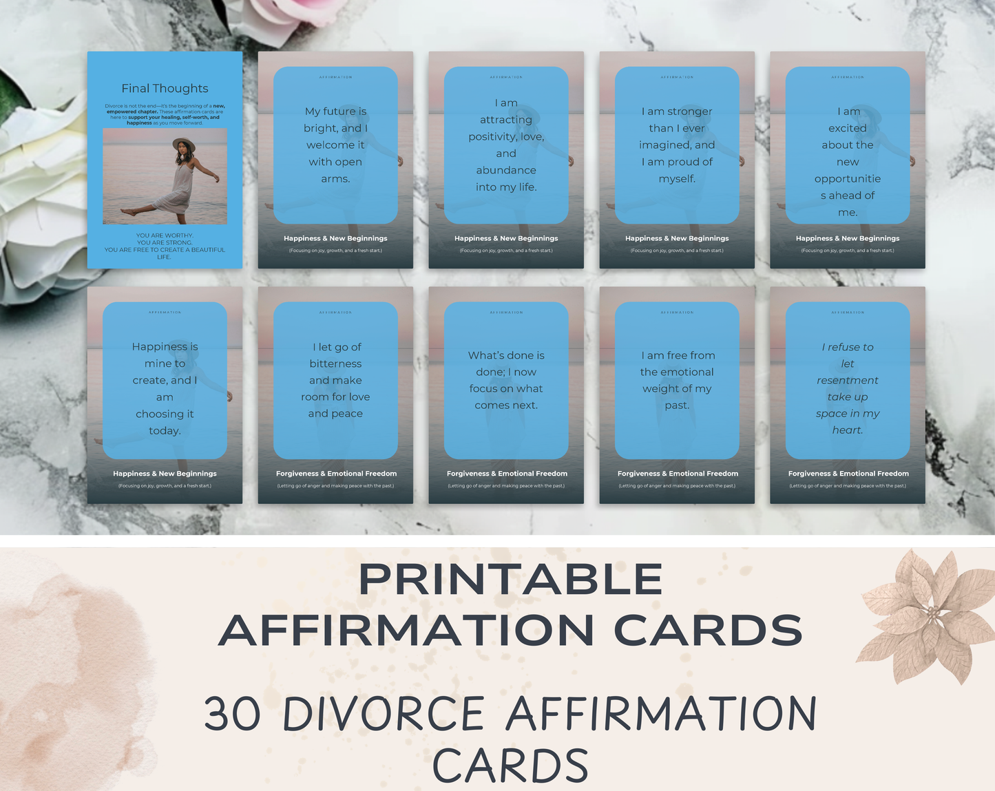 30 Divorce Affirmation Cards