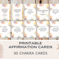 30 Chakra Affirmation Cards