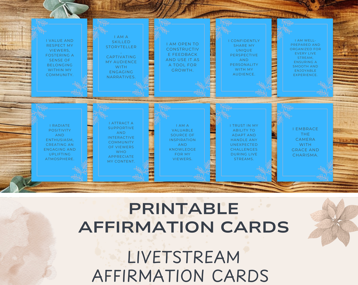 30 Streamer Affirmation Cards