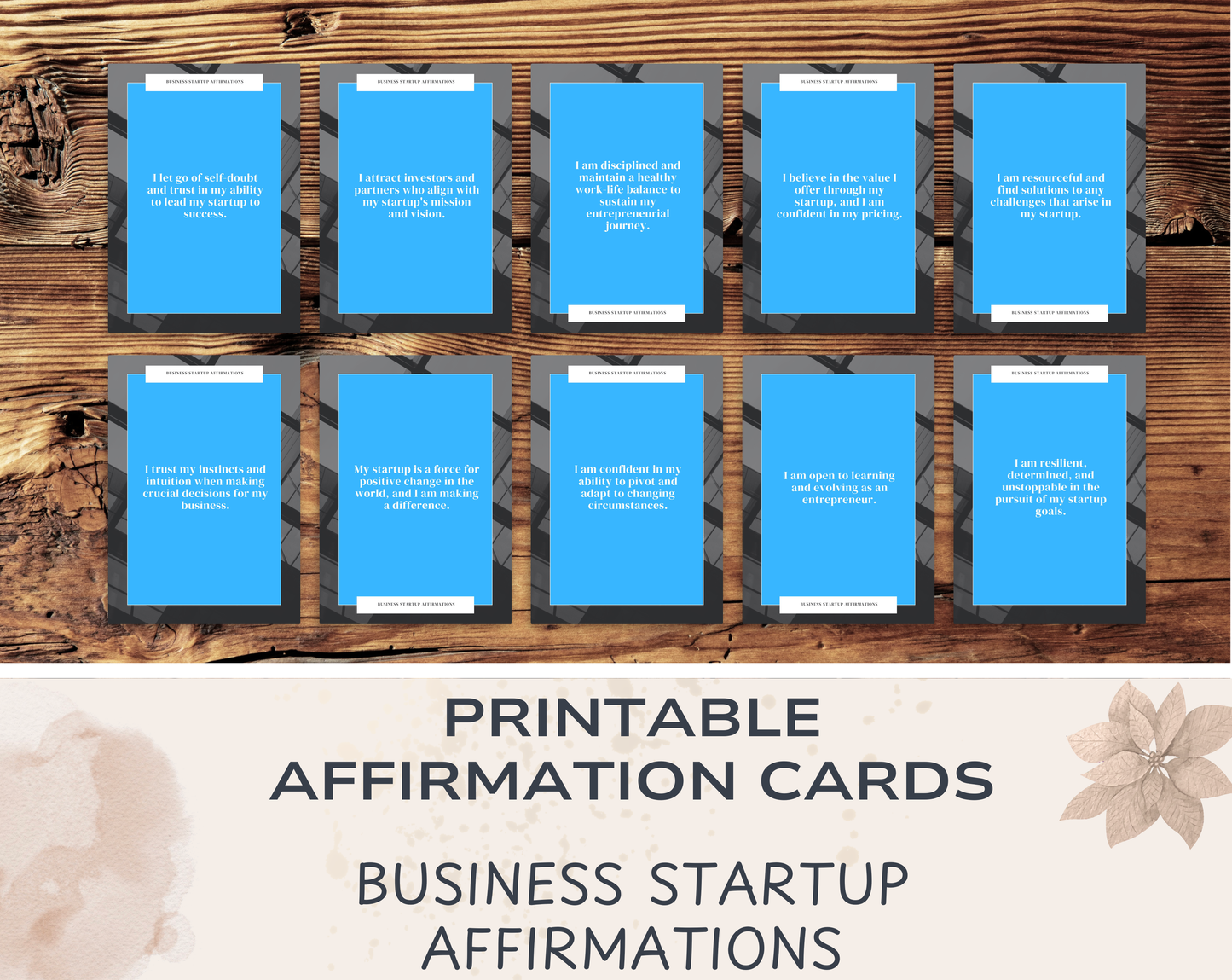 30 Business Startup Affirmation Cards