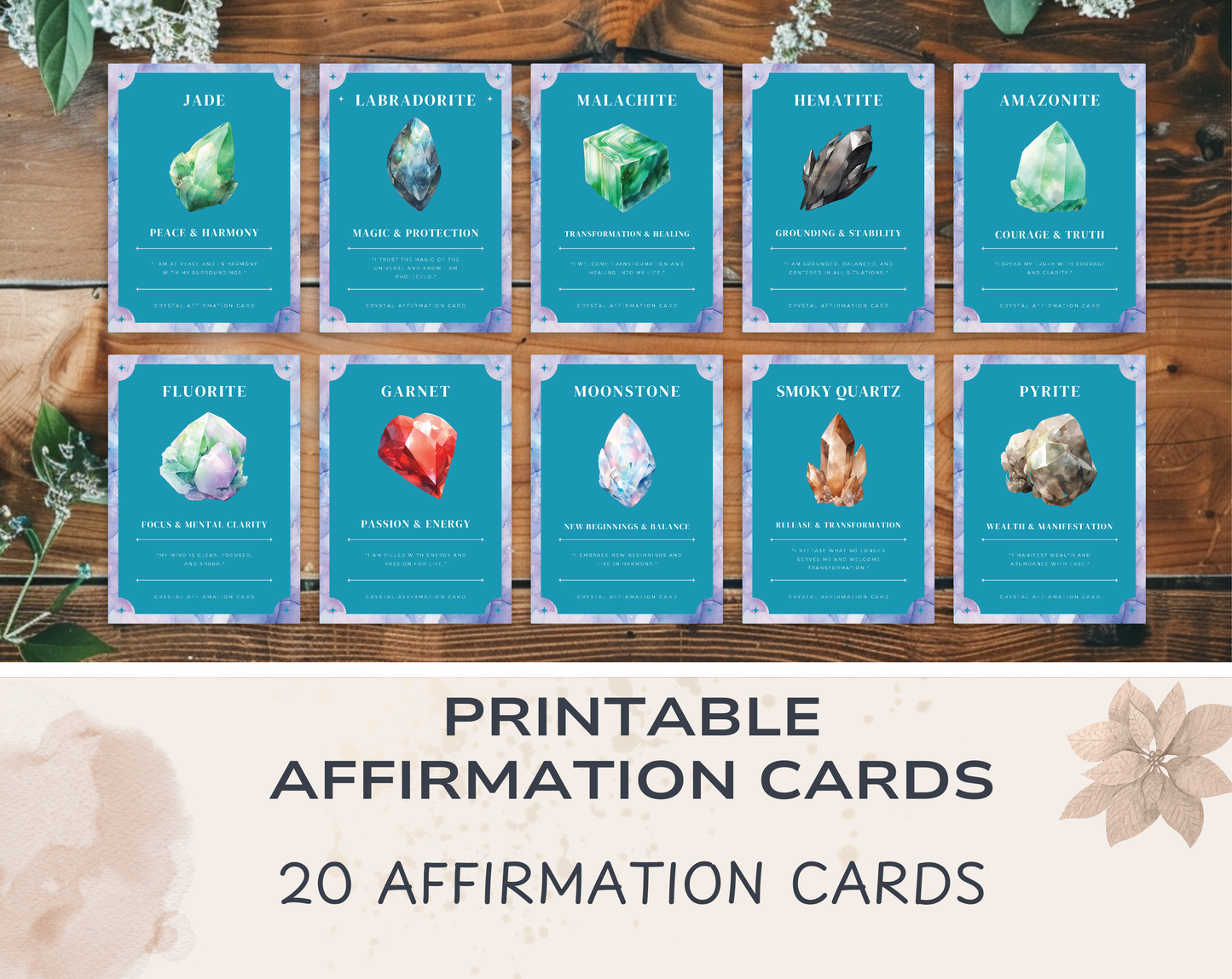 Crystal Affirmation Cards