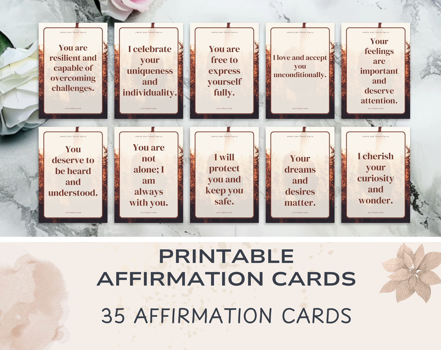 35 Parts and Inner Child Affirmation Cards