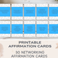 30 Networking Affirmation Cards