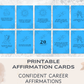 20 Confident Career Affirmation Cards
