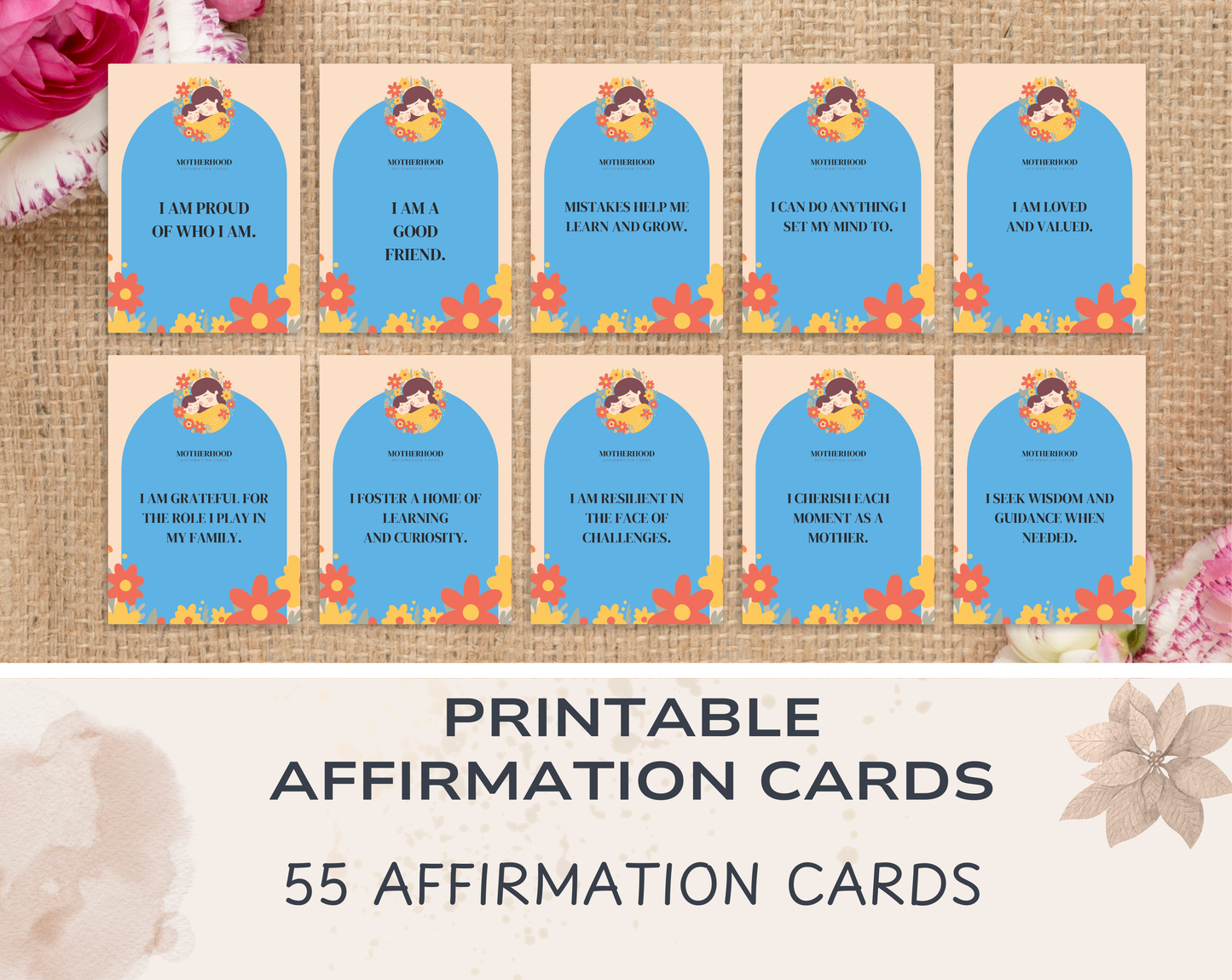55 Motherhood Affirmation Cards