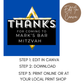 Bar Mitzvah Thank You Tag