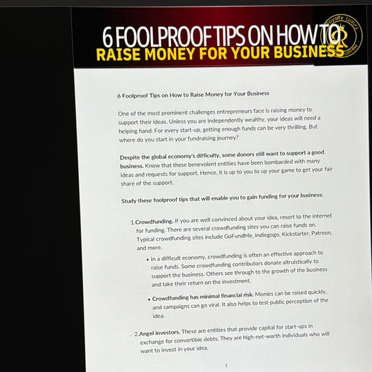 Six Foolproof Tips On How To Raise Money For Your Business