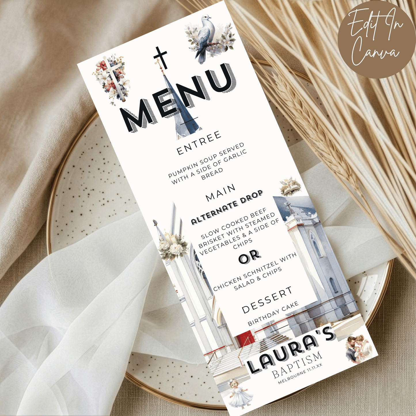 Baptism Menu Female