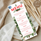 Christmas Party Menu