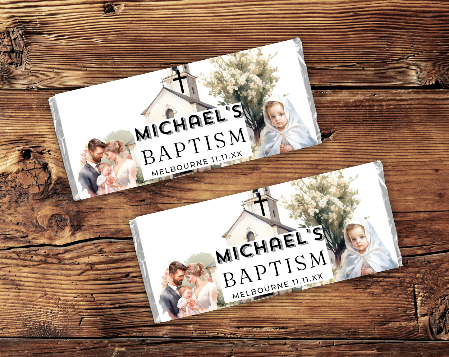 Baptism Aldi Chocolate Bar Wrapper
