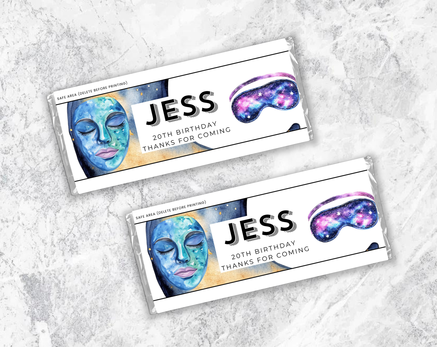 20th Birthday Chocolate Bar Wrapper