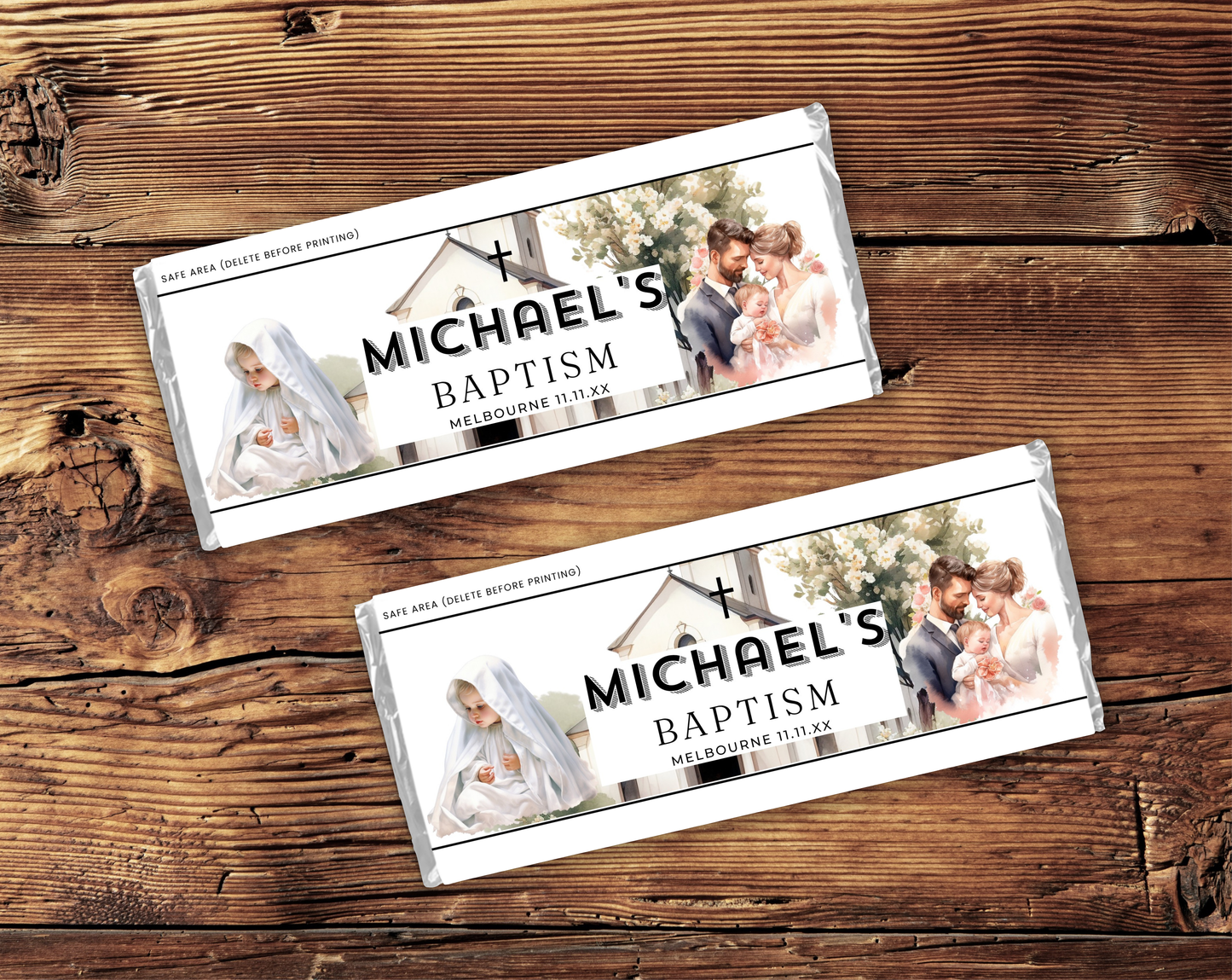 Baptism Hershey Chocolate Bar Wrapper