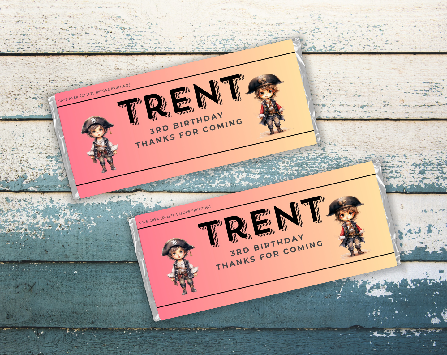 Third Birthday Chocolate Bar Wrapper