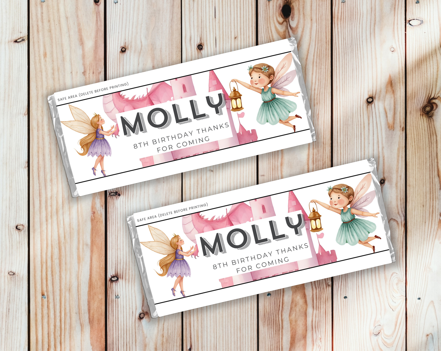 8th Birthday Chocolate Bar Wrapper