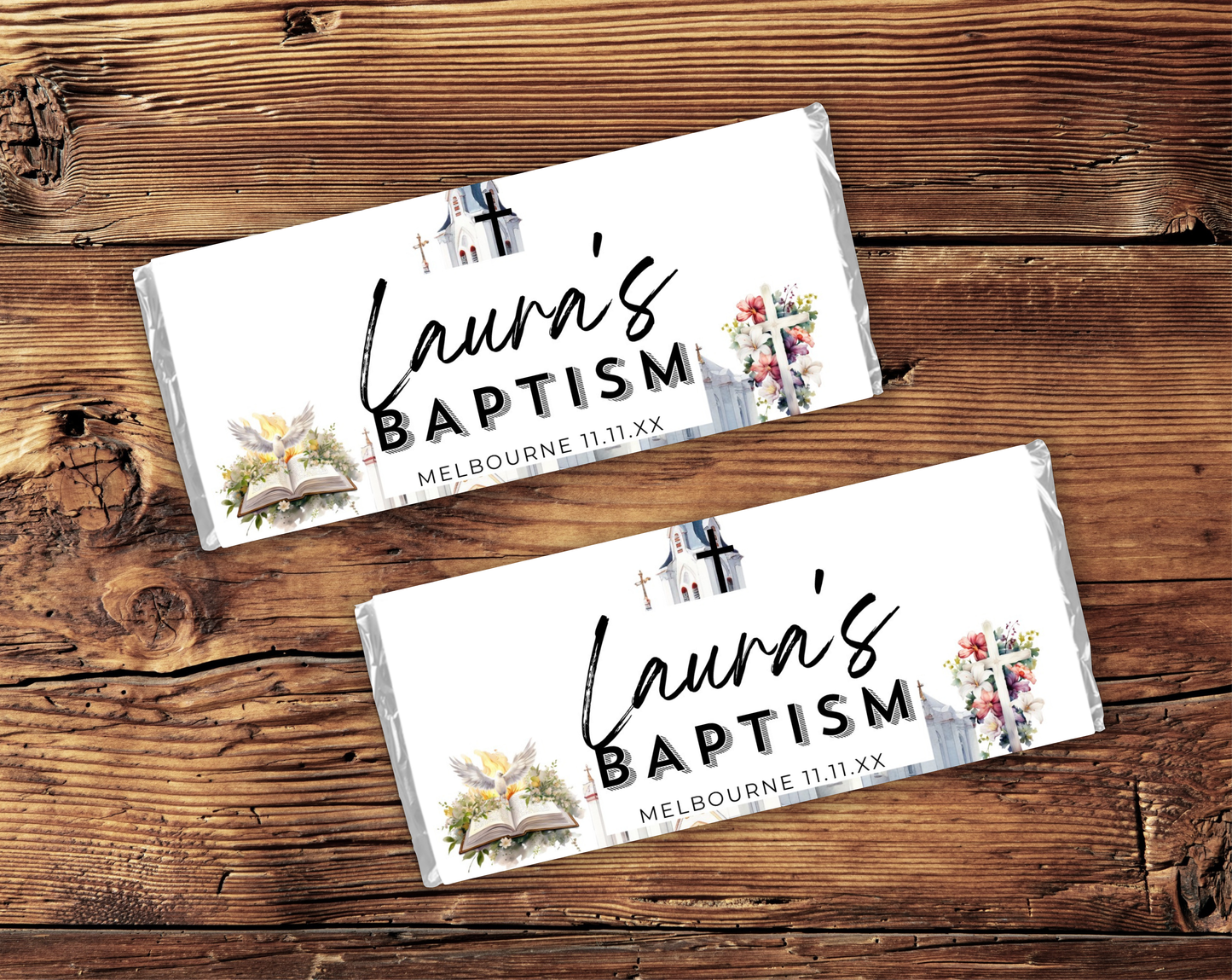 Baptism Aldi Chocolate Bar Wrapper Female
