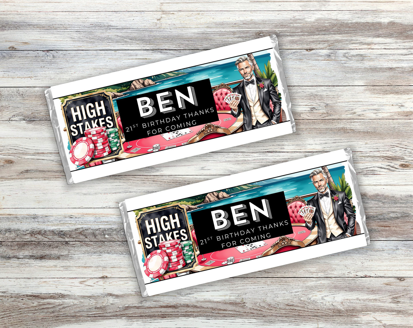21st Birthday Chocolate Bar Wrapper Male
