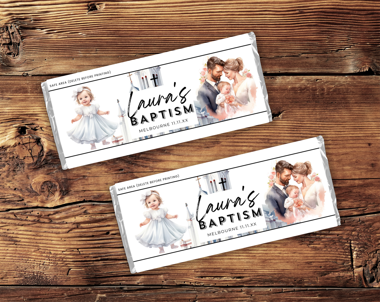 Baptism Hershey Chocolate Bar Wrapper Female